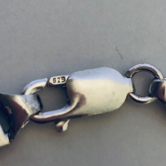 Chain bracelet 8mm 925 silver chain - Picture 2 of 5